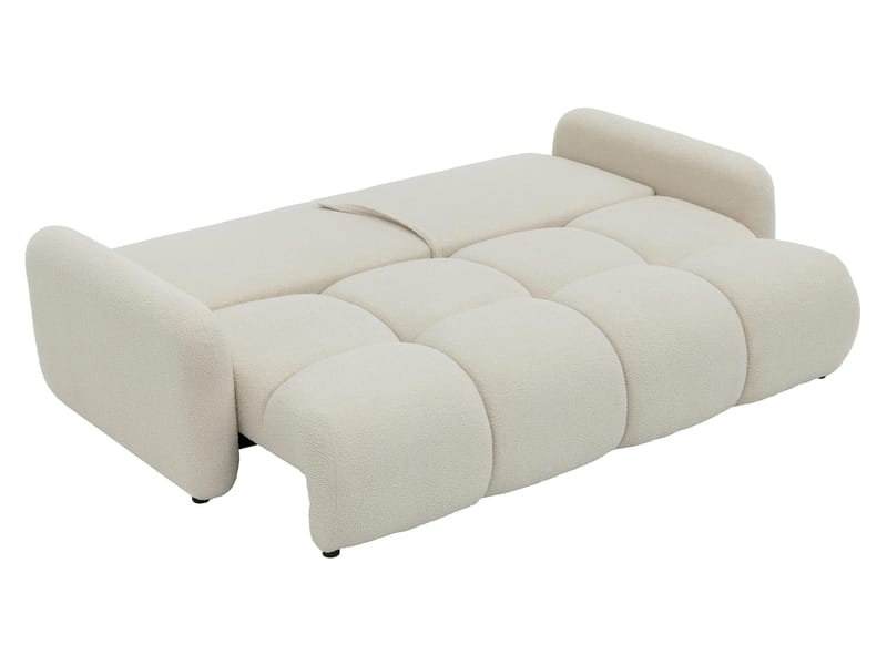 Durven 3-istuttava vuodesohva 160x200 cm säilytystilalla bouclé-kangasta - Beige - Huonekalut - Sohva - Vuodesohva - 3 istuttava vuodesohva