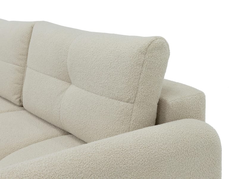 Durven 3-istuttava vuodesohva 160x200 cm säilytystilalla bouclé-kangasta - Harmaa - Huonekalut - Sohva - Vuodesohva - 3 istuttava vuodesohva