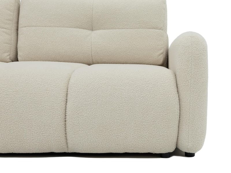 Durven 3-istuttava vuodesohva 160x200 cm säilytystilalla bouclé-kangasta - Harmaa - Huonekalut - Sohva - Vuodesohva - 3 istuttava vuodesohva