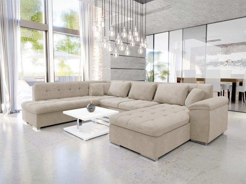 Dynir 6-istuttava U-sohva Divaanilla Oikea - Huonekalut - Sohva - Vuodesohva