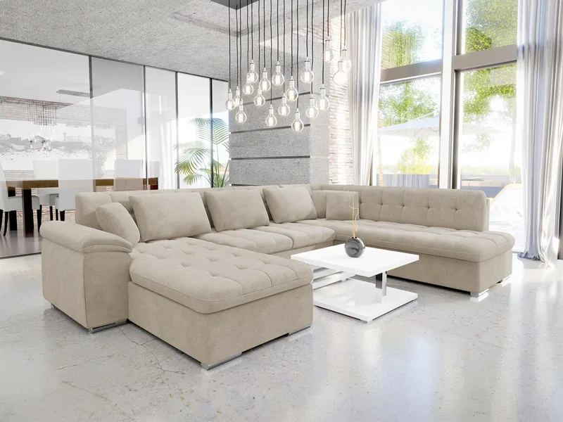 Dynir 6-istuttava U-sohva Divaanilla Vasen - Huonekalut - Sohva - Vuodesohva