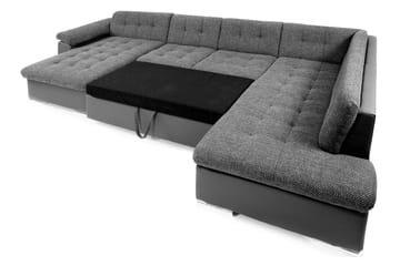 Dynir oikeakätinen u-mallinen vuodesohva 125x290 cm säilytyksellä samettia - Vihreä - Huonekalut - Sohva - Vuodesohva