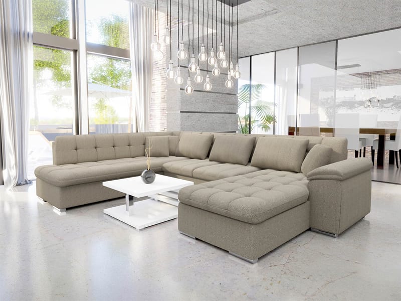 Dynir Vuodesohva divaanilla ja divaanilla 5istuttava - Beige - Huonekalut - Sohva - Vuodesohva