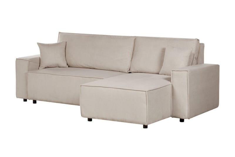 Dyshawn Kulmavuodesohva 2-istuttava - Beige/Musta - Huonekalut - Sohva - Vuodesohva