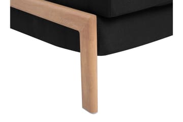 Edland 2-istuttava suorakaiteen muotoinen vuodesohva taitettava 152 cm kangasta puujaloilla - Musta - Huonekalut - Sohva - Vuodesohva - Futon - Futon sohva