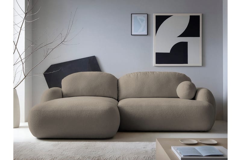 Efrem Vuodesohva Divaanilla 3-istuttava Bouclé - Ruskea - Huonekalut - Sohva - Vuodesohva