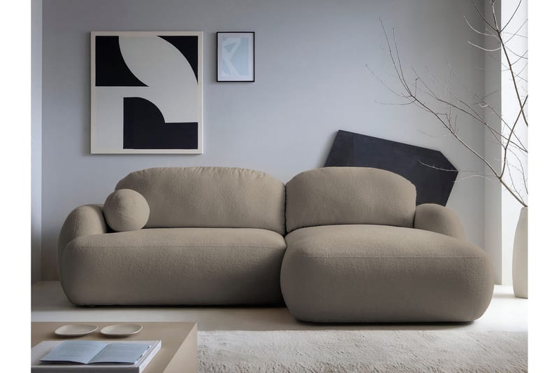 Efrem Vuodesohva Divaanilla 3-istuttava Bouclé - Ruskea - Huonekalut - Sohva - Vuodesohva