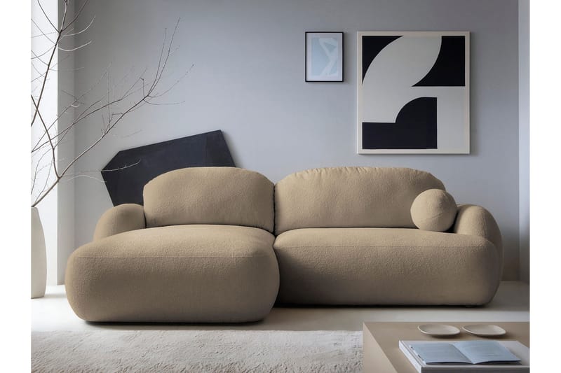 Efrem Vuodesohva Divaanilla 3-istuttava Bouclé - Ruskea - Huonekalut - Sohva - Vuodesohva