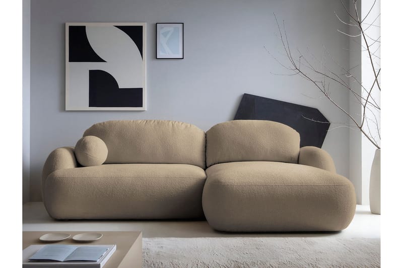 Efrem Vuodesohva Divaanilla 3-istuttava Bouclé - Ruskea - Huonekalut - Sohva - Vuodesohva