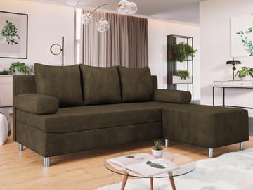 Eifion 3-istuttava vuodesohva oikeanpuoleisella divaanilla - ruskea - Huonekalut - Sohva - Vuodesohva