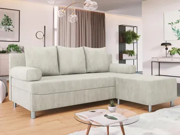 Eifion 3-istuttava vuodesohva oikeanpuoleisella divaanilla - vaalea beige - Huonekalut - Sohva - Vuodesohva