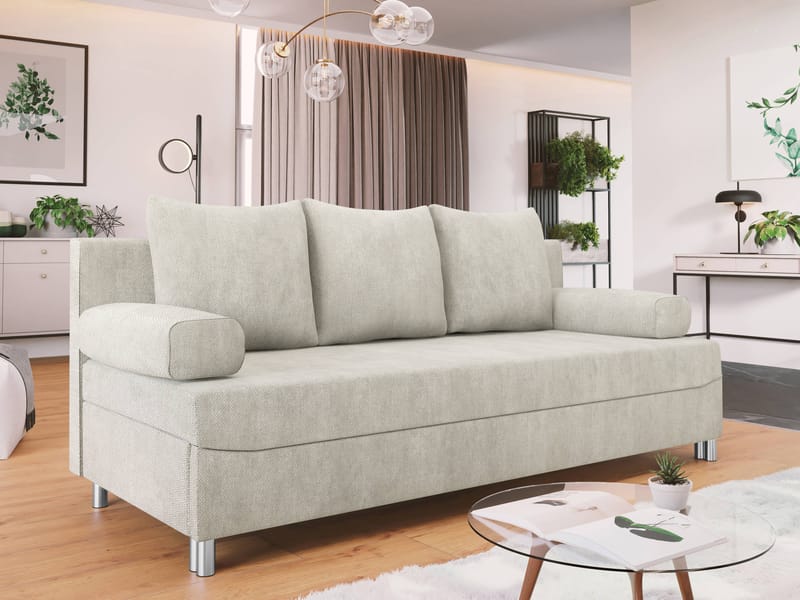 Eifion 3-istuttava vuodesohva - vaalea beige - Huonekalut - Sohva - Vuodesohva - 3 istuttava vuodesohva