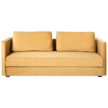 Eksjo 3-istuttava vuodesohva 146x203 cm säilytystilalla samettia - Keltainen - Huonekalut - Sohva - Vuodesohva - 3 istuttava vuodesohva