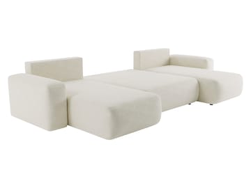 Elvior 5-istuttava U-muotoinen vuodesohva kaksidivaanilla - beige - Huonekalut - Sohva - Vuodesohva