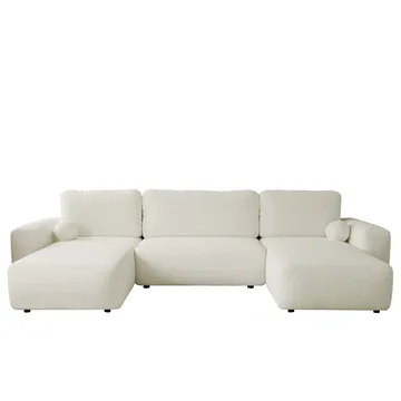 Elvior 5-istuttava U-muotoinen vuodesohva kaksidivaanilla