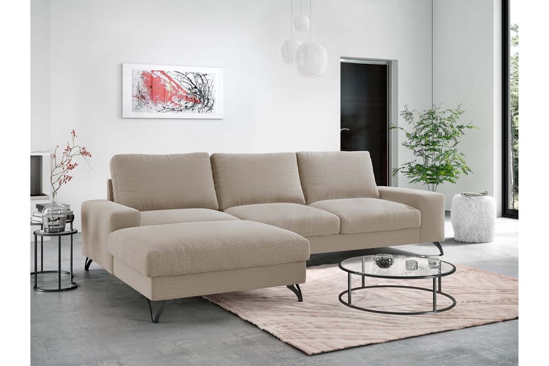 Emet Vuodesohva divaanilla 3-istuttava - Beige - Huonekalut - Sohva - Vuodesohva