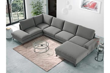Emet Vuodesohva divaanilla ja lepotuoliosalla 5-istuttava - Beige - Huonekalut - Sohva - Vuodesohva