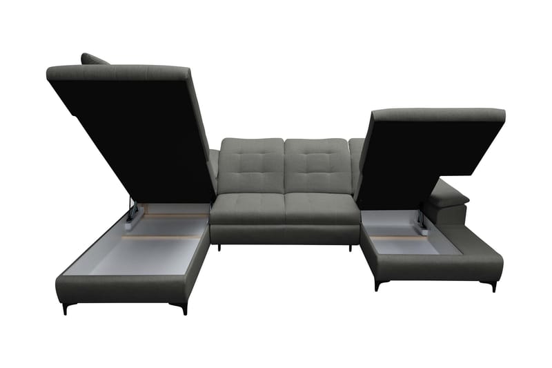 Enzo Vuodesohva Divaanilla ja Chaiselongilla 4-istuttava - Beige - Huonekalut - Sohva - Vuodesohva