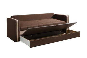 Euforia 3-istuttava vuodesohva 140x188 cm säilytystilalla, kangas - Ruskea - Huonekalut - Sohva - Vuodesohva - 3 istuttava vuodesohva