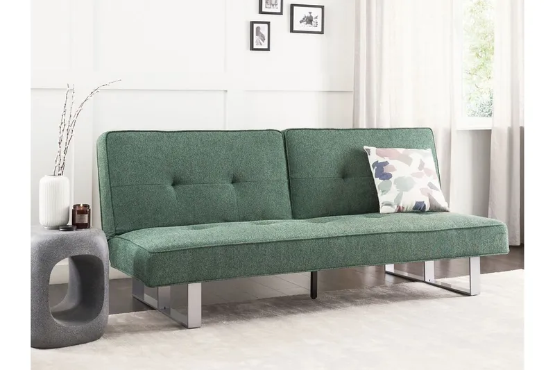 Faith Vuodesohva 3-istuttava - Vihreä/Hopea - Huonekalut - Sohva - Vuodesohva - 3 istuttava vuodesohva