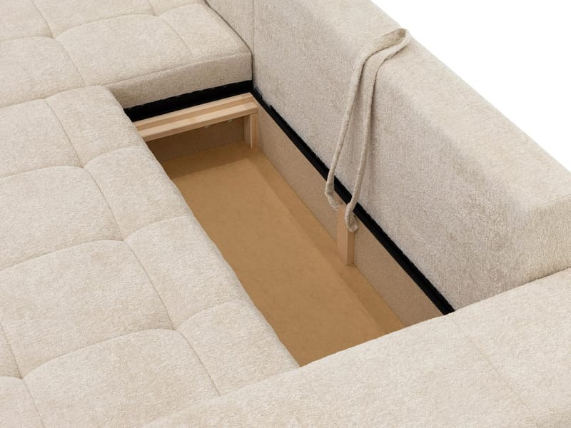 Falor 3:n istuttava vuodesohva divaanilla, oikeakätinen - Beige - Huonekalut - Sohva - Vuodesohva