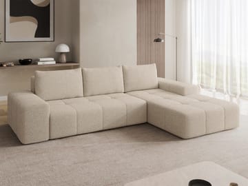 Falor 3:n istuttava vuodesohva divaanilla, oikeakätinen - Beige - Huonekalut - Sohva - Vuodesohva