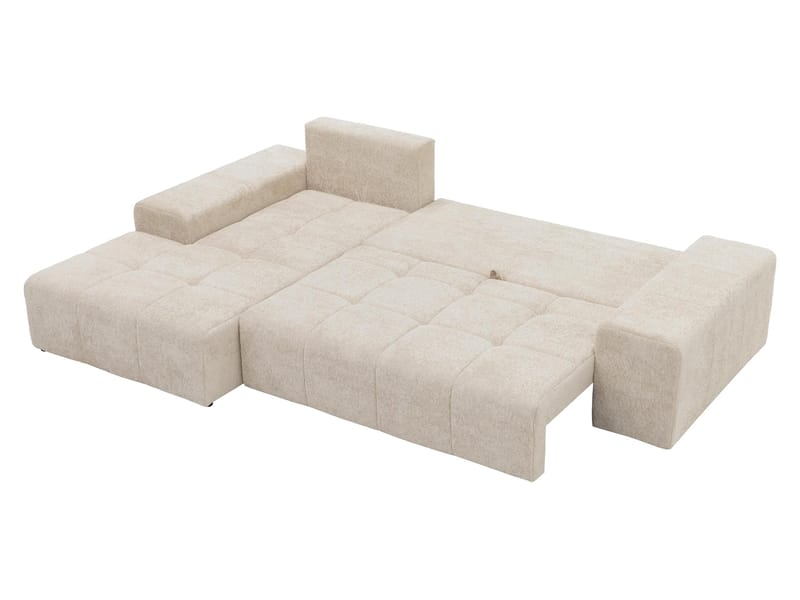 Falor 3:n istuttava vuodesohva divaanilla, vasenkätinen - Luonnonvalkoinen - Huonekalut - Sohva - Vuodesohva