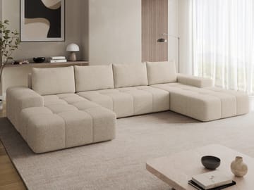 Falor 5:n istuttava U-muotoinen vuodesohva - Beige - Huonekalut - Sohva - Vuodesohva