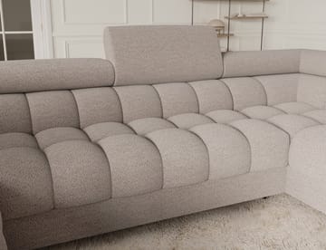 Fectory 6-istuttava Bubblig-kulmasohva, vuodemekanismilla, ki ja säilytystila, oikea - Royal 18 - Huonekalut - Sohva - Vuodesohva