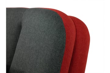 Figurelle 2-istuttava suorakulmainen vuodesohva säilytystilalla kangasta - Musta|Harmaa - Huonekalut - Sohva - Vuodesohva
