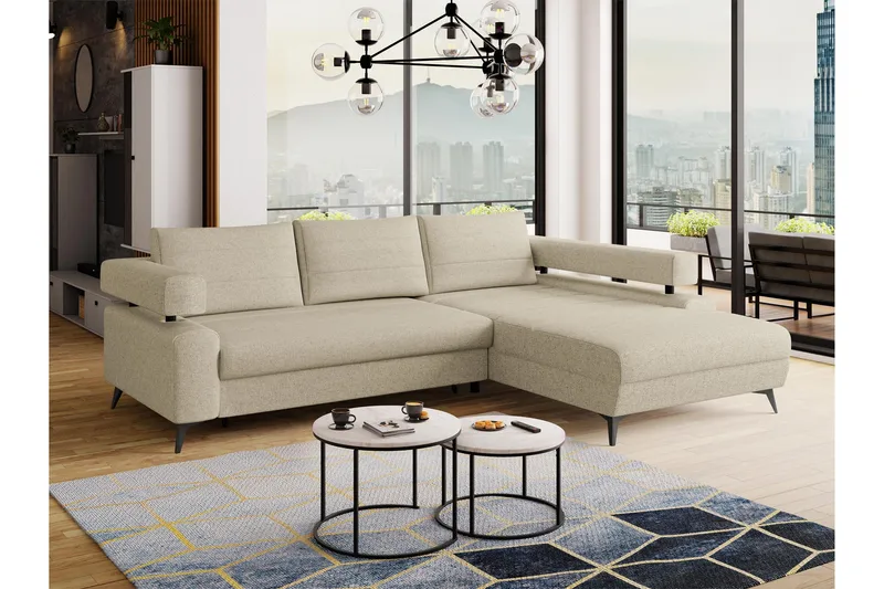 Fito Vuodesohva Divaanilla 3-istuttava - Beige - Huonekalut - Sohva - Vuodesohva