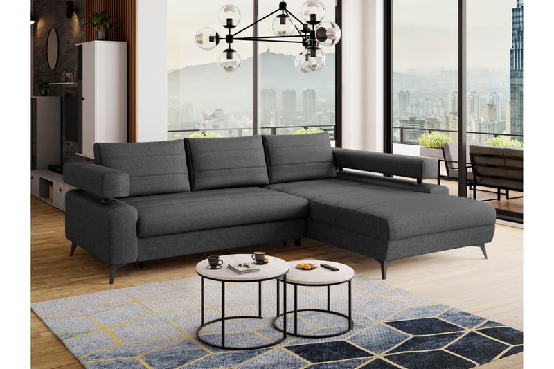 Fito Vuodesohva Divaanilla 3-istuttava - Harmaa - Huonekalut - Sohva - Vuodesohva