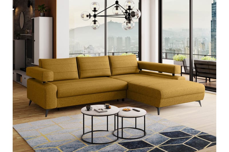 Fito Vuodesohva Divaanilla 3-istuttava - Keltainen - Huonekalut - Sohva - Vuodesohva