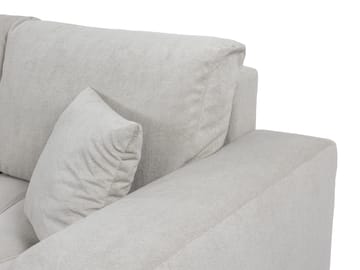 Flo 3-istuttava vasen l-mallinen vuodesohva säilytystilalla bouclé-kankaalla - Beige - Huonekalut - Sohva - Vuodesohva