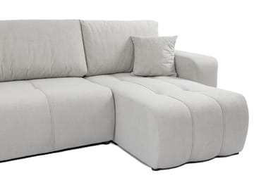Flo 3-istuttava vasen l-mallinen vuodesohva säilytystilalla bouclé-kankaalla - Beige - Huonekalut - Sohva - Vuodesohva