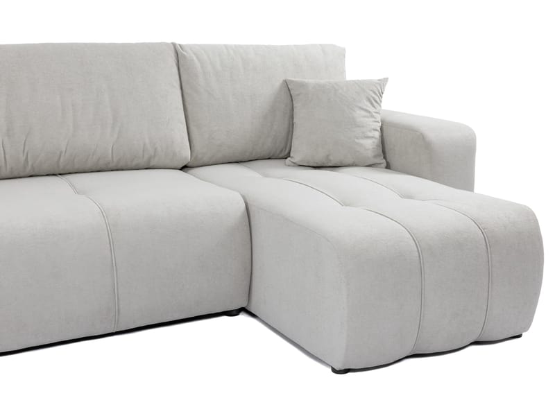 Flo 3-istuttava vasen l-mallinen vuodesohva säilytystilalla bouclé-kankaalla - Beige - Huonekalut - Sohva - Vuodesohva