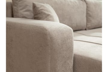 Flo Vuodesohva Divaanilla 3-istuttava Plyysi - Valkoinen - Huonekalut - Sohva - Vuodesohva