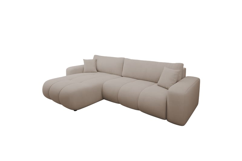 Flo Vuodesohva Divaanilla 3-istuttava Plyysi - Beige - Huonekalut - Sohva - Vuodesohva