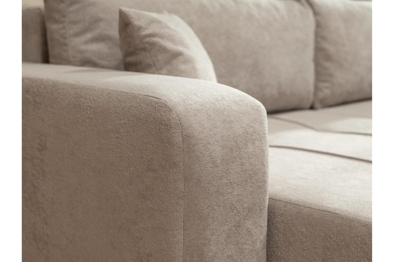 Flo Vuodesohva Divaanilla 3-istuttava Plyysi - Keltainen - Huonekalut - Sohva - Vuodesohva