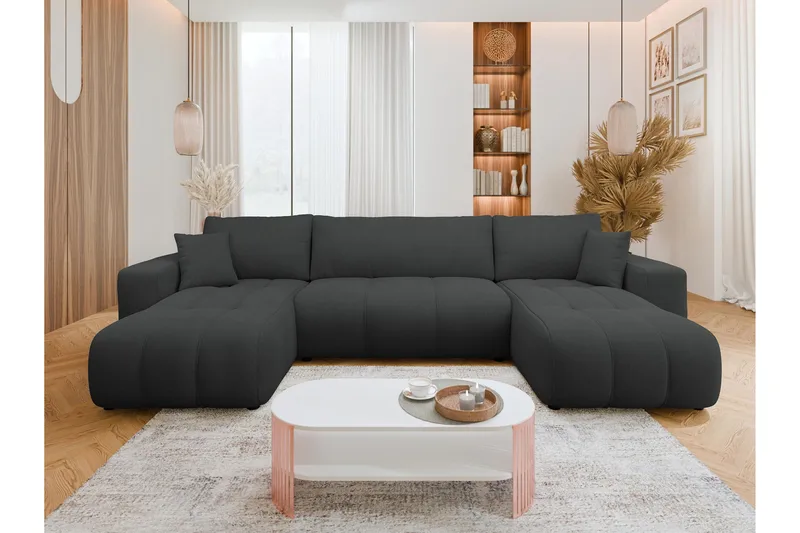 Flo Vuodesohva Tupladivaanilla 4-istuttava - Harmaa - Huonekalut - Sohva - Vuodesohva