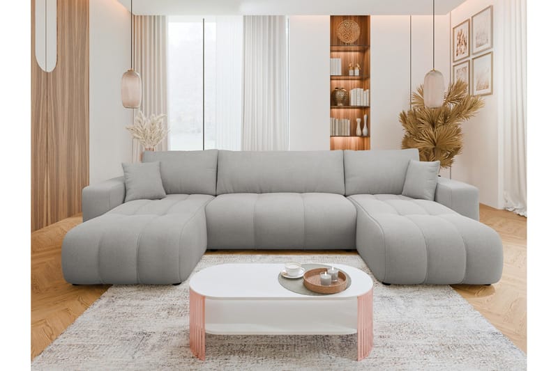 Flo Vuodesohva Tupladivaanilla 4-istuttava - Harmaa - Huonekalut - Sohva - Vuodesohva