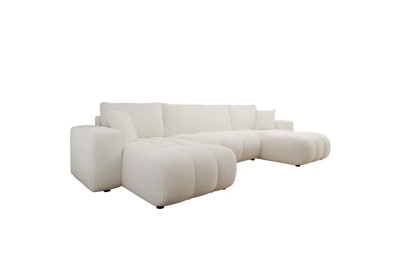 Flo Vuodesohva Tupladivaanilla 4-istuttava Plyysi, Valkoinen