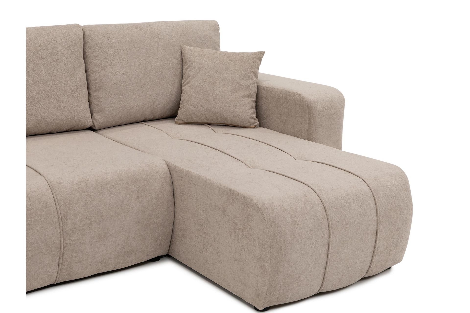 Flo Vuodesohva Tupladivaanilla 4-istuttava Plyysi - Beige - Huonekalut - Sohva - Vuodesohva