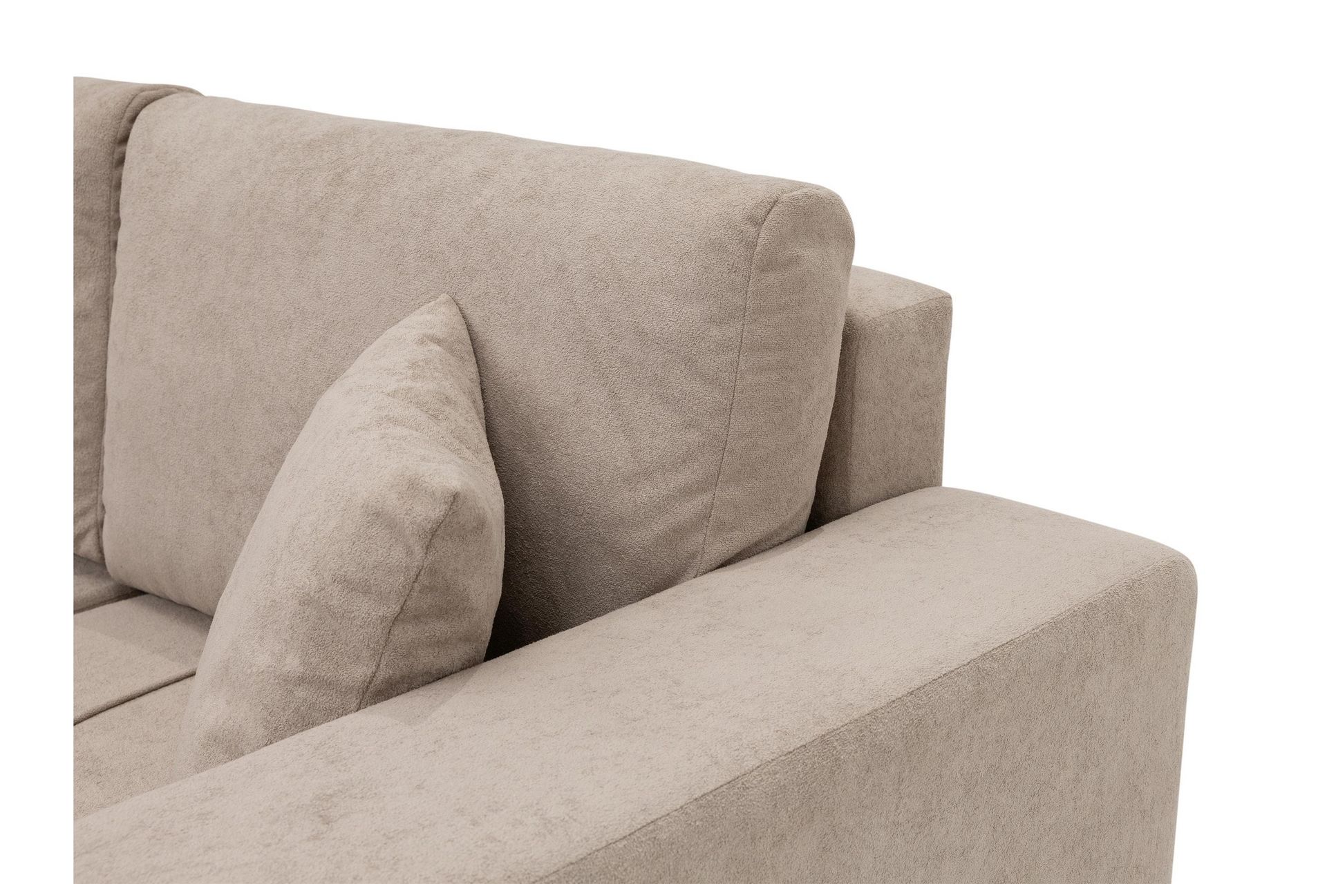 Flo Vuodesohva Tupladivaanilla 4-istuttava Plyysi - Beige - Huonekalut - Sohva - Vuodesohva