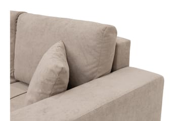Flo Vuodesohva Tupladivaanilla 4-istuttava Plyysi - Beige - Huonekalut - Sohva - Vuodesohva