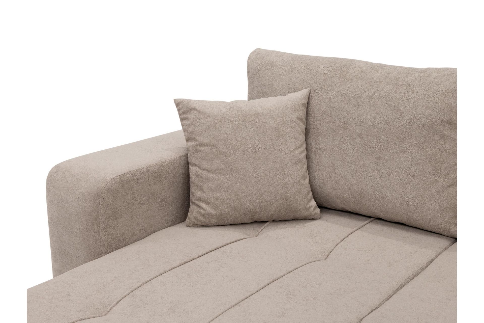 Flo Vuodesohva Tupladivaanilla 4-istuttava Plyysi - Beige - Huonekalut - Sohva - Vuodesohva