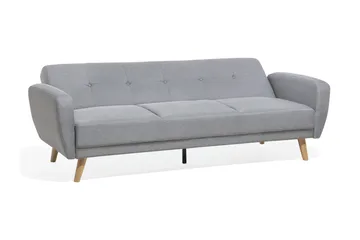 Florli 3-istuttava taitettava suorakaiteen muotoinen vuodesohva 104x190 cm kangasta - Harmaa - Huonekalut - Sohva - Vuodesohva - 3 istuttava vuodesohva