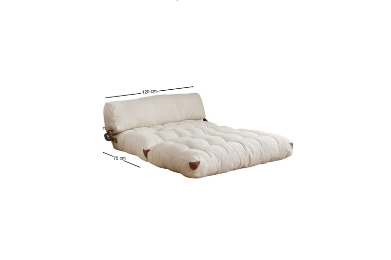 Fold Teddy Vuodesohva Cream - Kerma - Huonekalut - Sohva - Vuodesohva - 2 istuttava vuodesohva