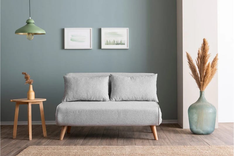 Folde Teddy Vuodesohva 2-istuttava Harmaa - Harmaa - Huonekalut - Sohva - Vuodesohva - 2 istuttava vuodesohva