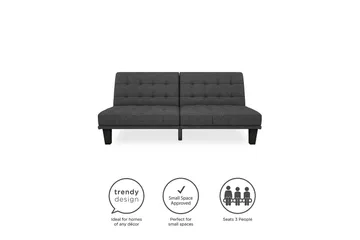 Futon Dexter Harmaa - Dorel Home - Huonekalut - Sohva - Vuodesohva - Futon - Futon sohva